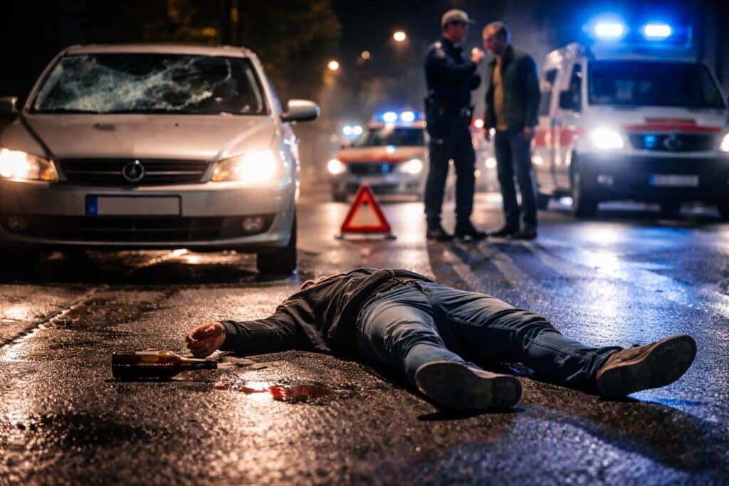 Betrunkener Lenker erfasst Fußgänger