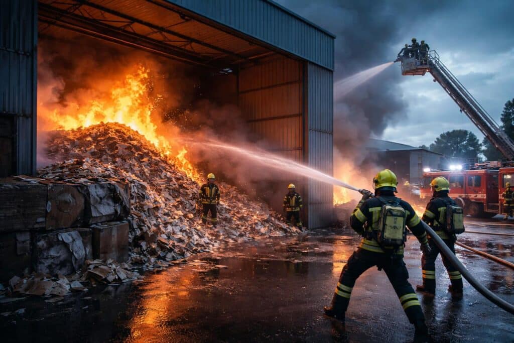 Brand in Villacher Lagerhalle