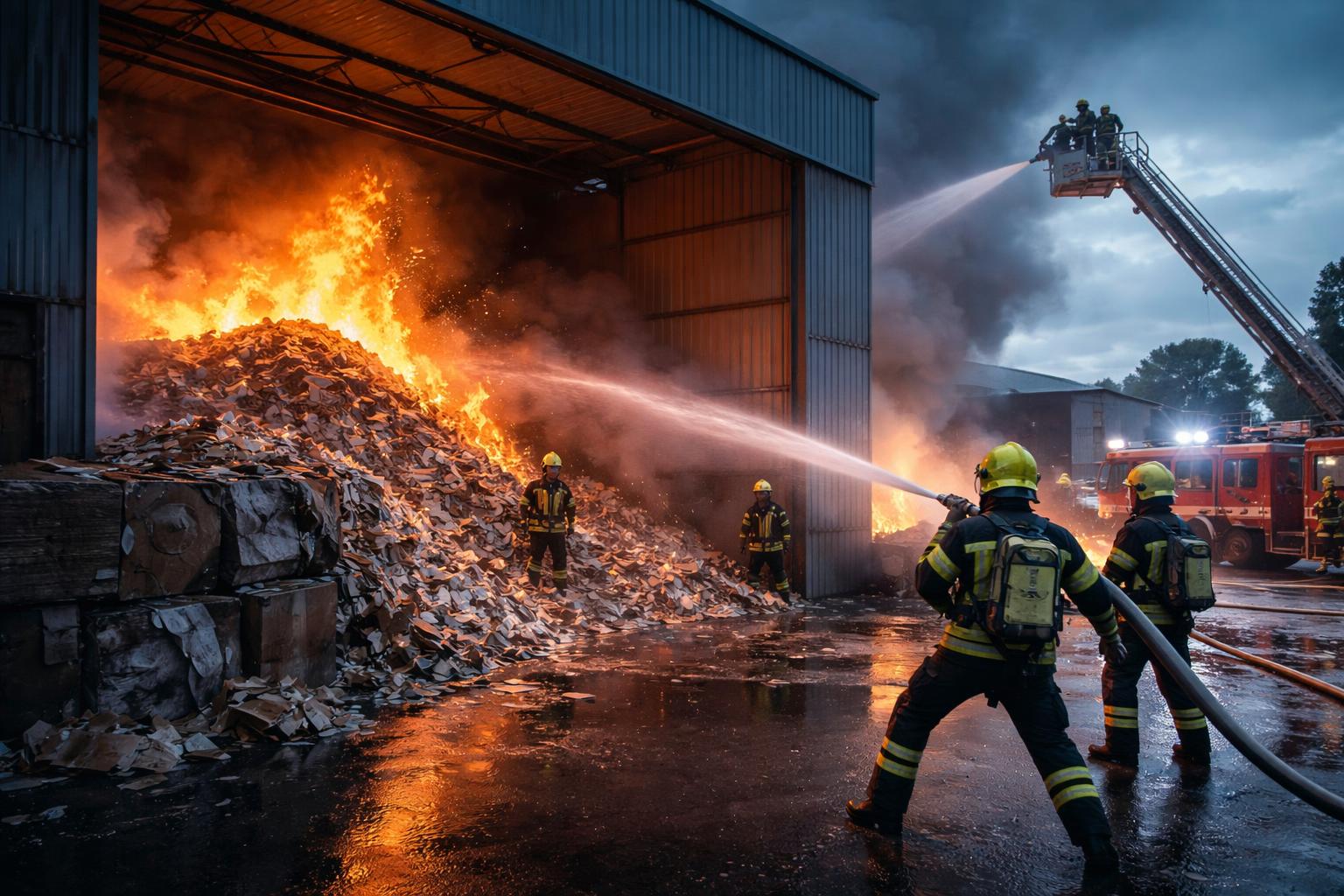 Brand in Villacher Lagerhalle
