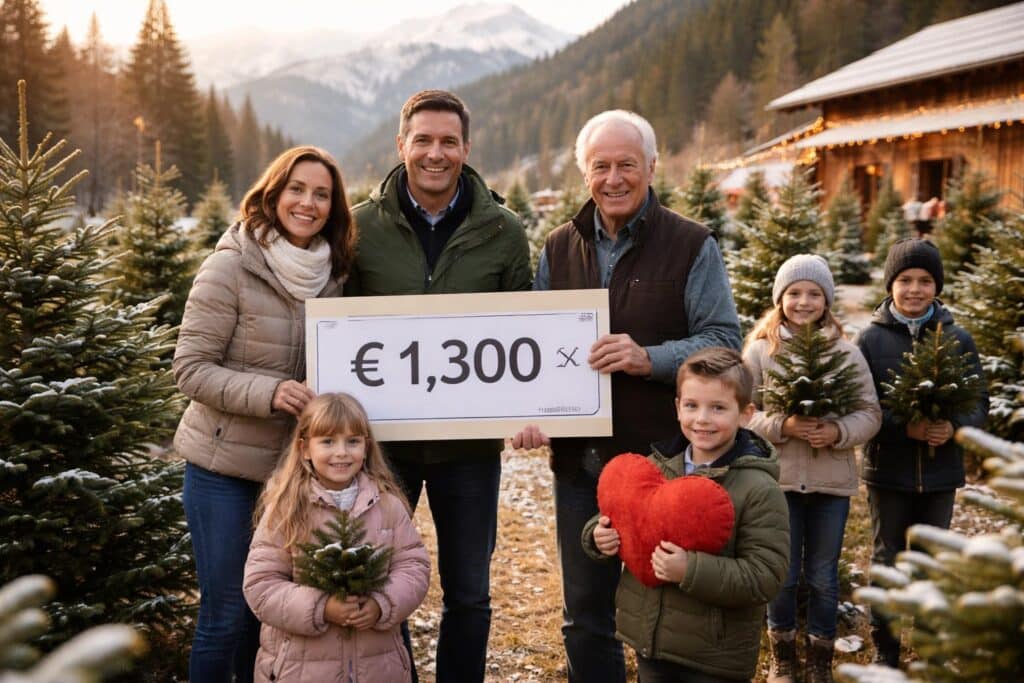 Gallizien: Christbaum-Aktion mit Herz bringt 1.300 Euro für krebskranke Kinder