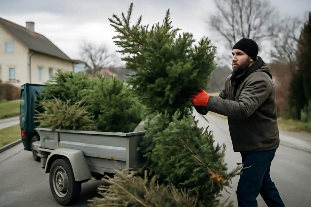 Haimburg: Christbaum-Sammelaktion verbindet Entsorgung mit Hilfe