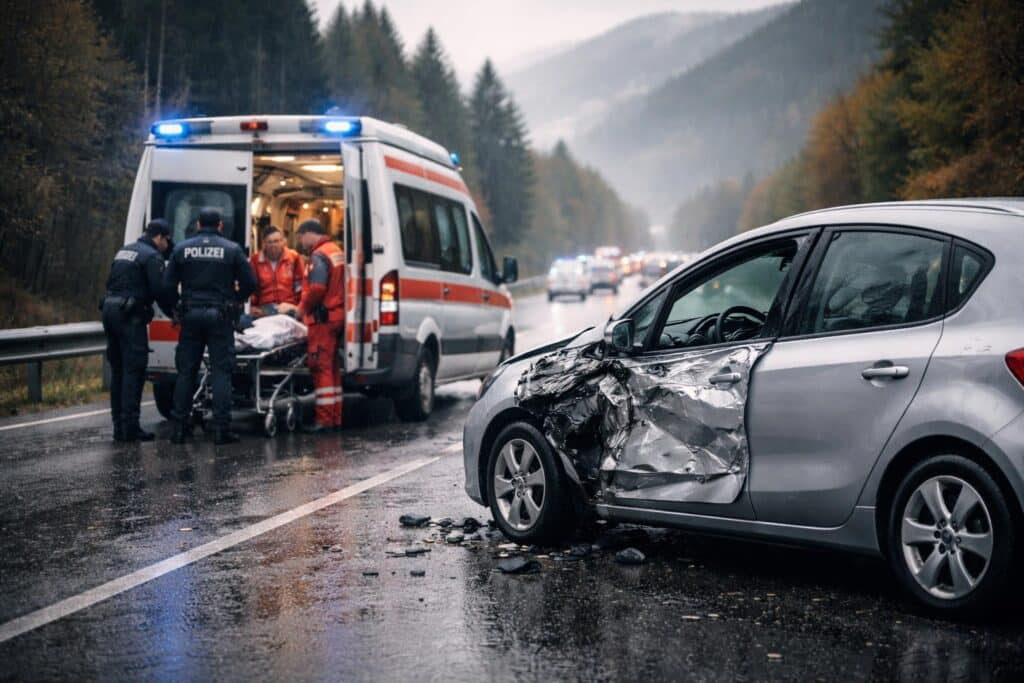 Verkehrsunfall mit Personenschaden und Fahrerflucht