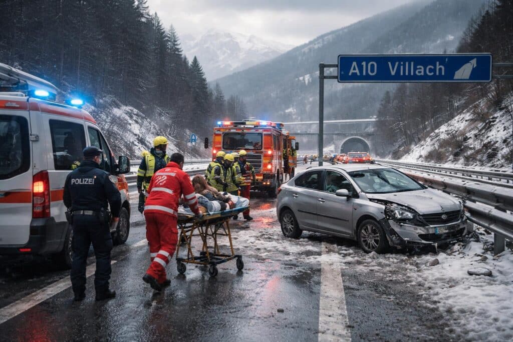 Verkehrsunfall mit Personenschaden auf der A10 Tauernautobahn