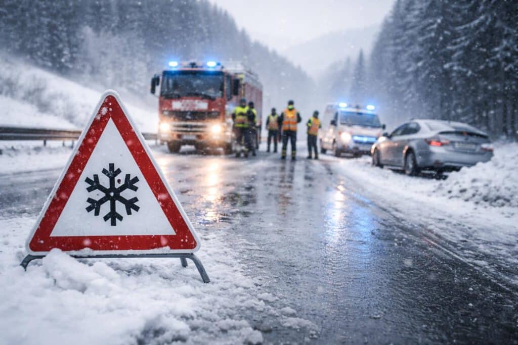 Unfälle und Glatteis in Kärnten