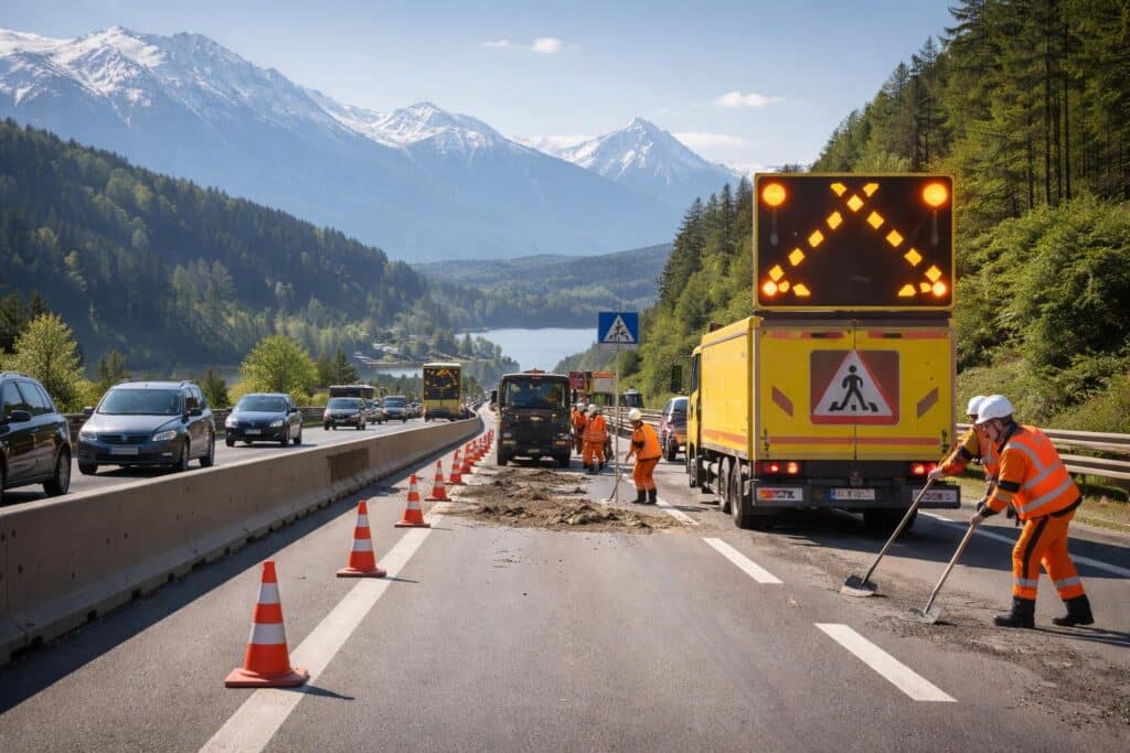 A2 Süd Autobahn, Klagenfurt Richtung Villach