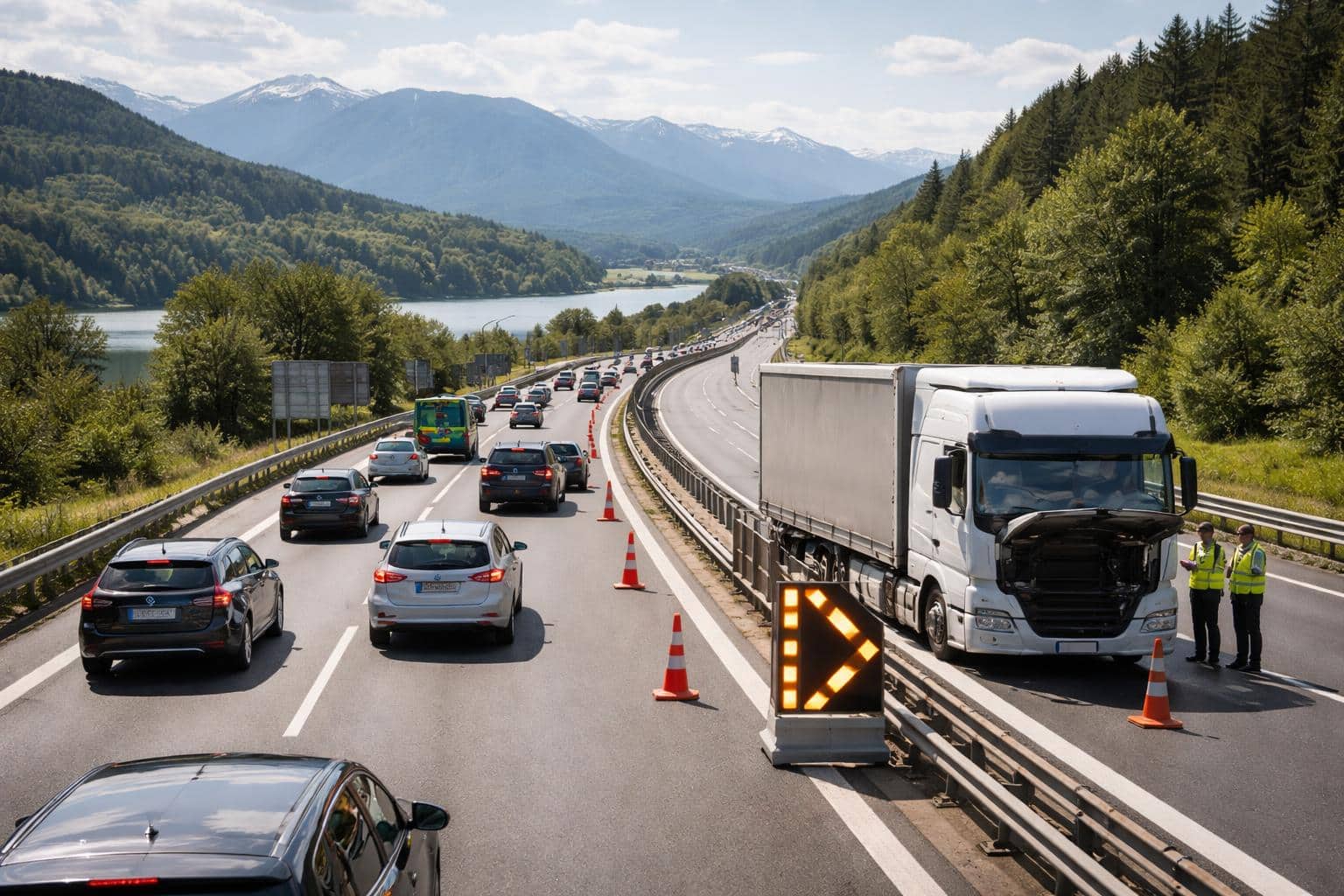 A2 Süd Autobahn, Klagenfurt Richtung Villach