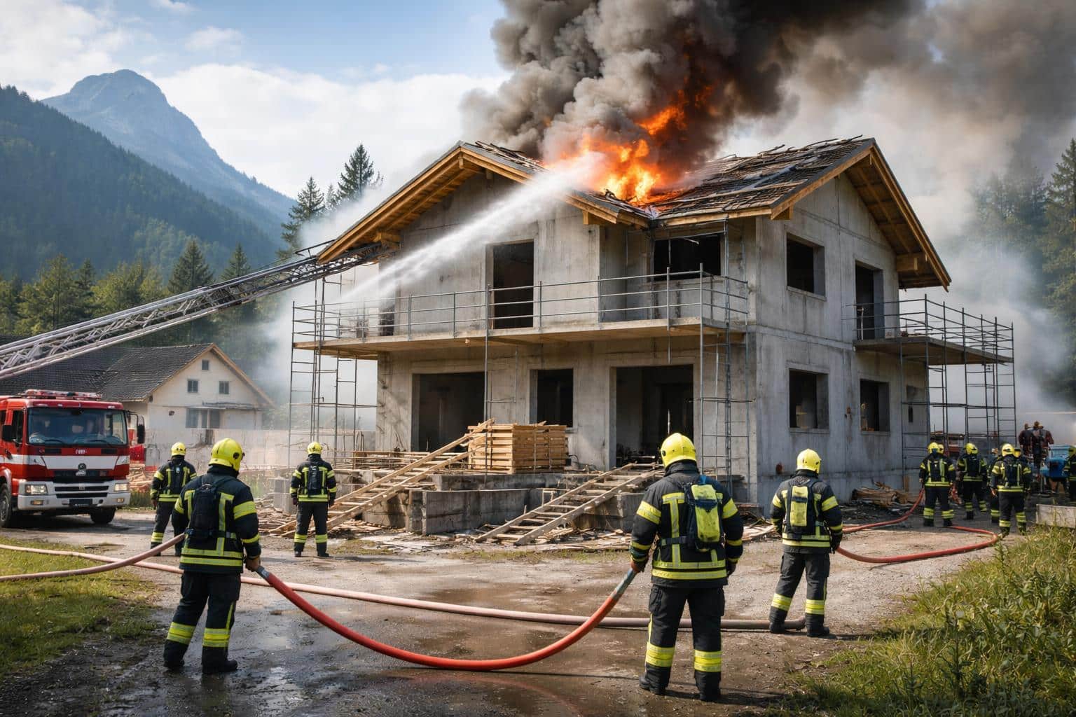 Brandereignis im Bezirk Villach
