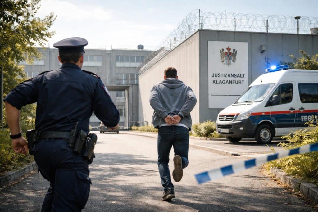 Häftling in Klagenfurt geflohen