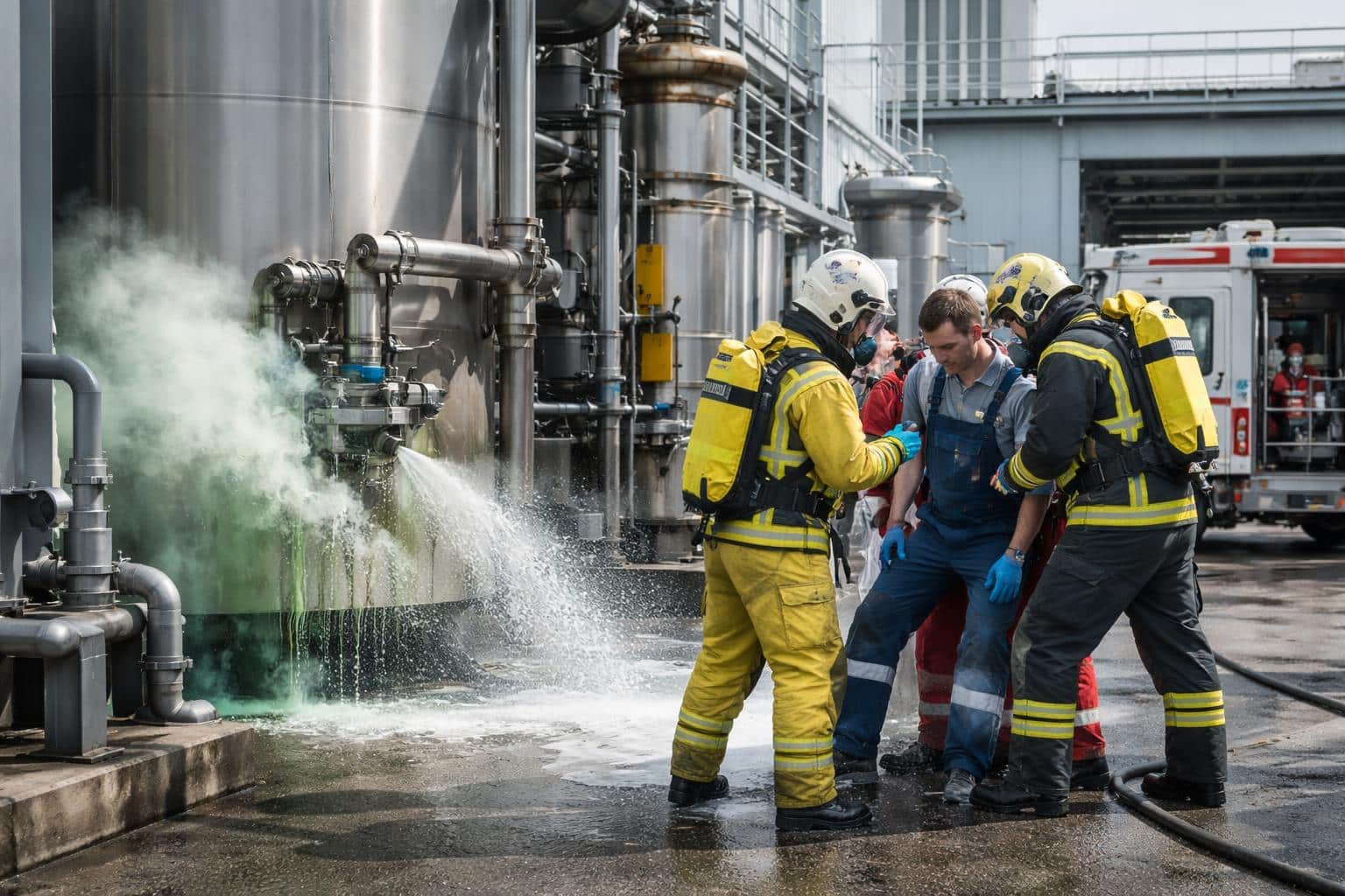 Tank: Verletzte bei Unfall mit Salzsäure