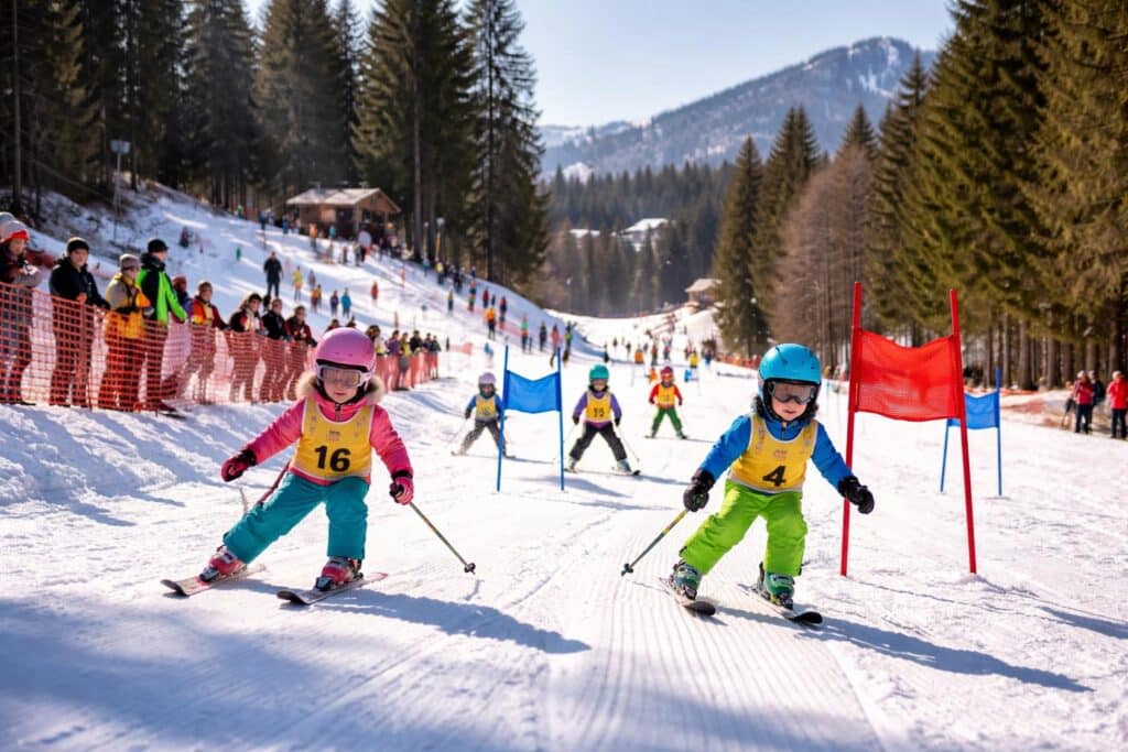 Traditionelles Kleinkinder-Skirennen in St. Jakob im Rosental