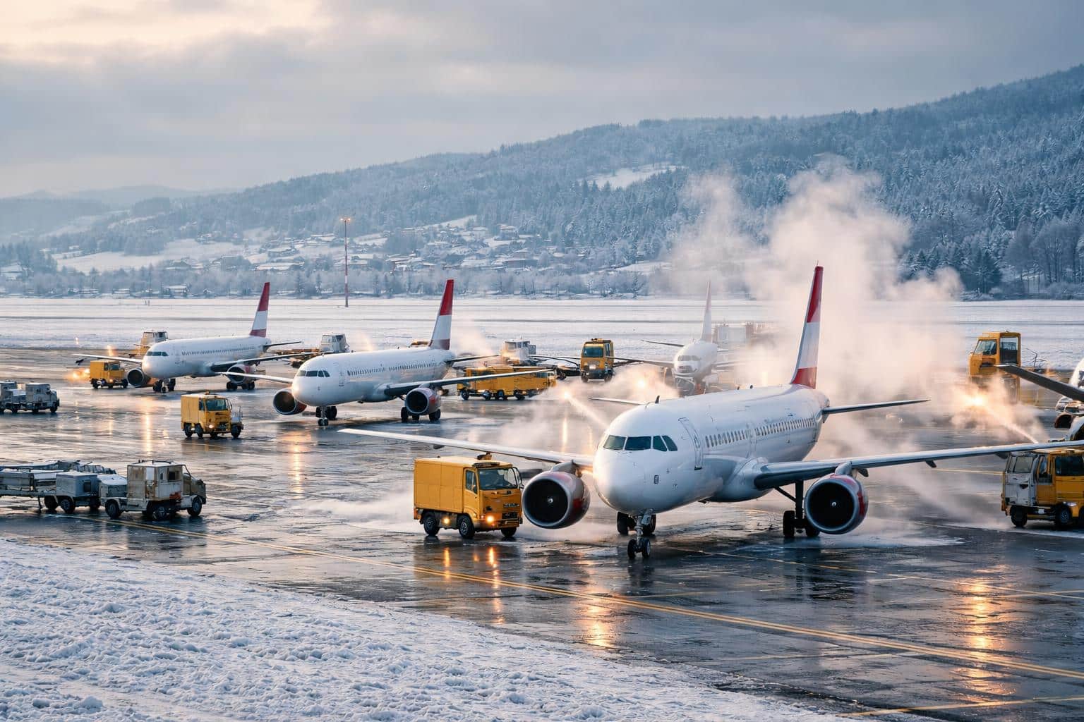 Glatteis: Flüge nach Klagenfurt umgeleitet