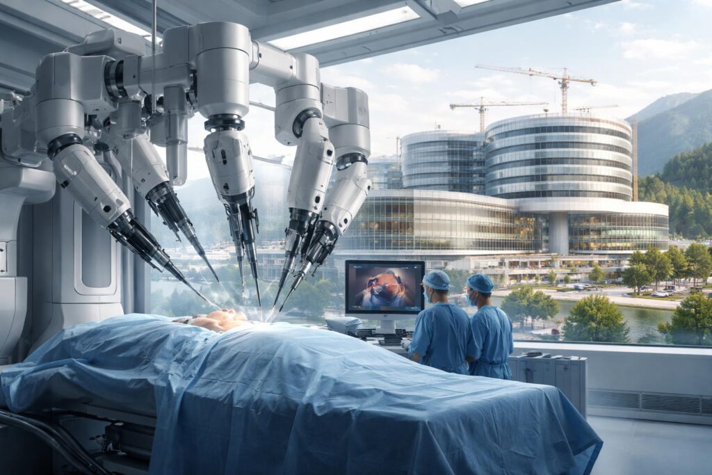 Operations-Roboter und Spitalsausbau