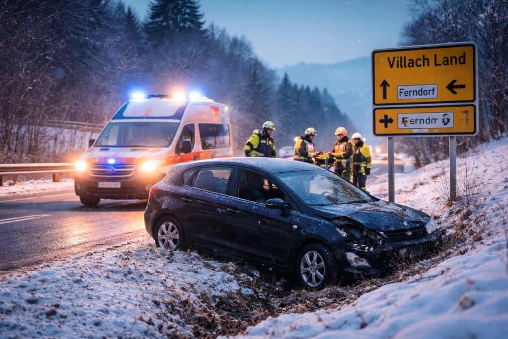 Verkehrsunfall mit Personenschaden im Bezirk Villach Land