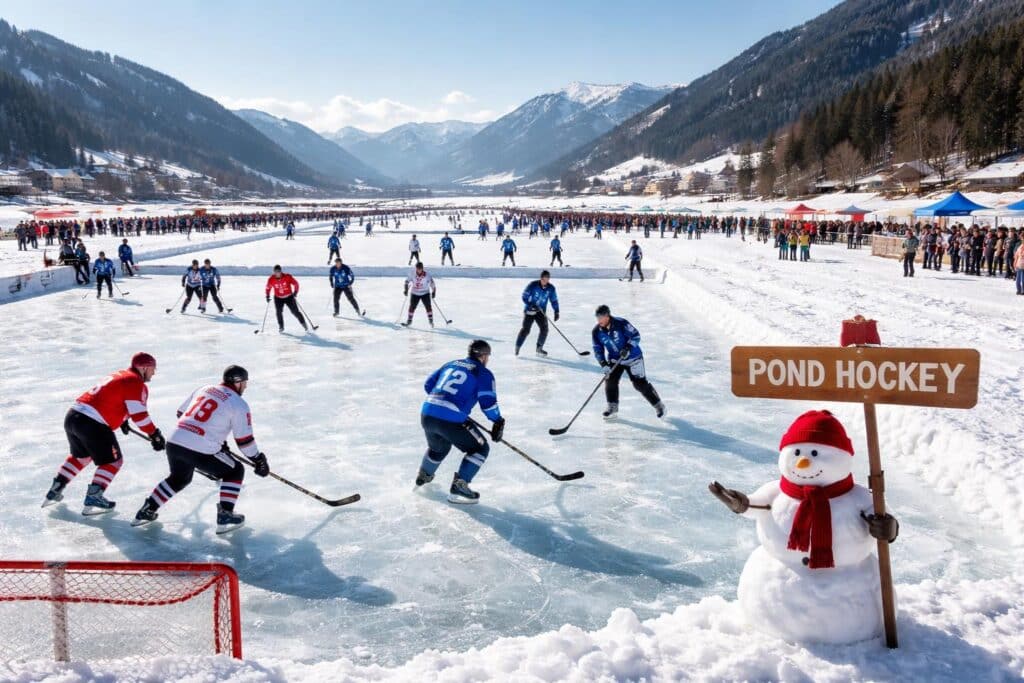 Pond-Hockey auf dem Weißensee