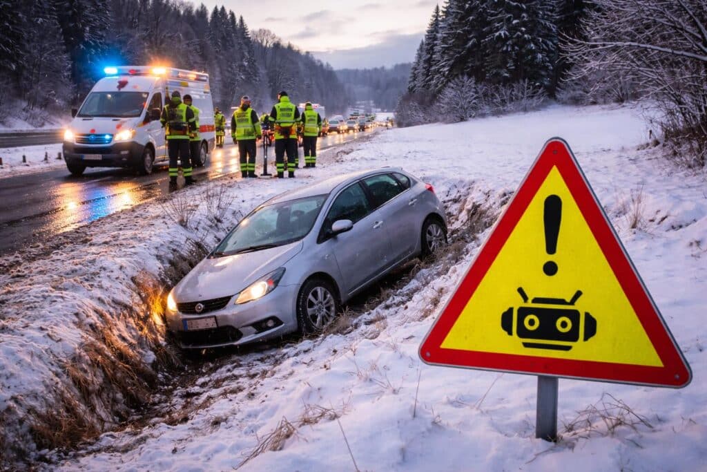Fahrzeug landete im Straßengraben