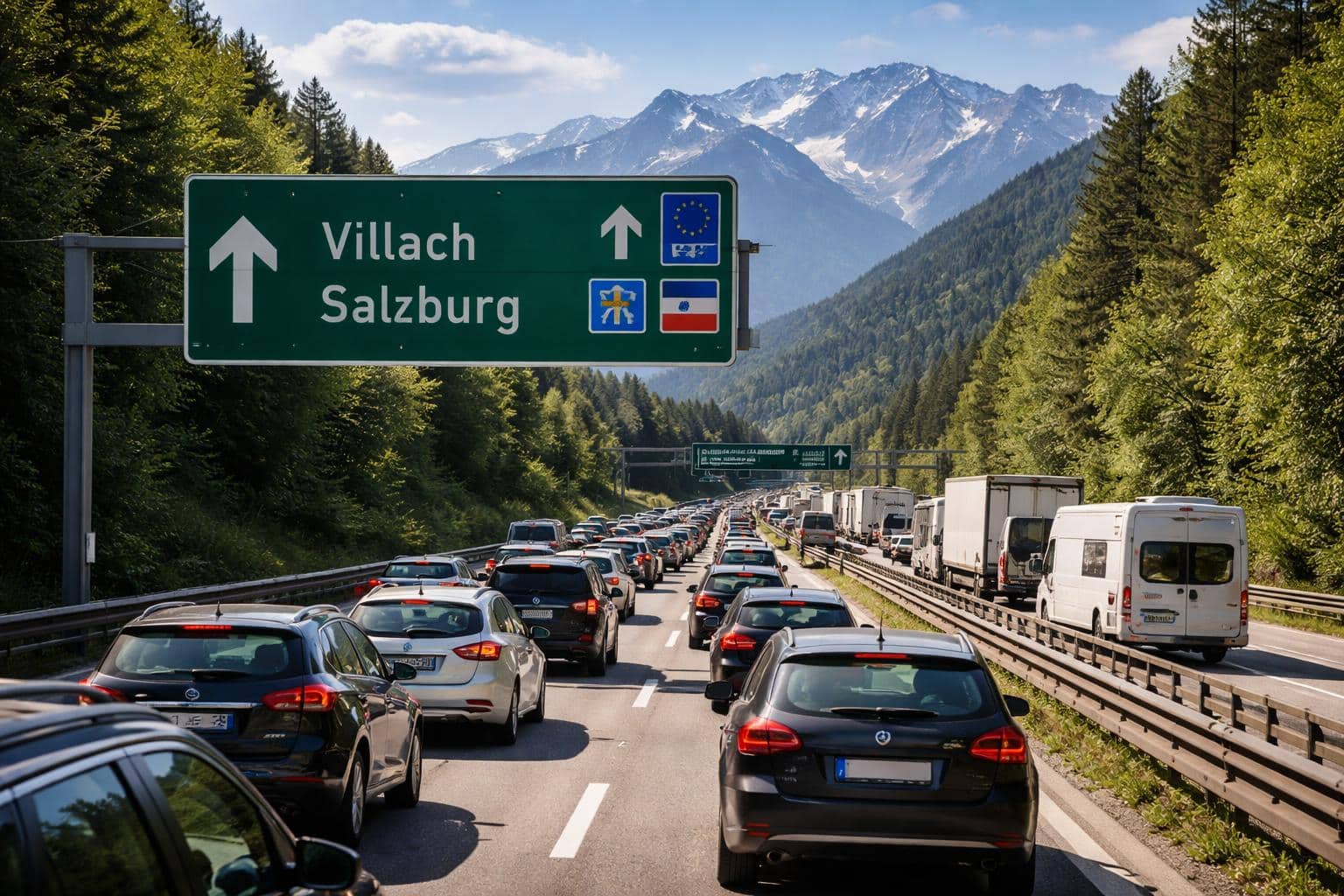 A2 Süd Autobahn, Udine Richtung Villach