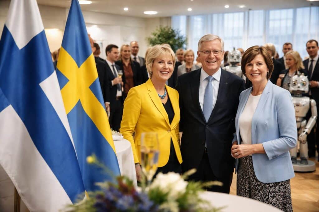 Finnland und Schweden luden erstmals gemeinsam zum Neujahrsempfang