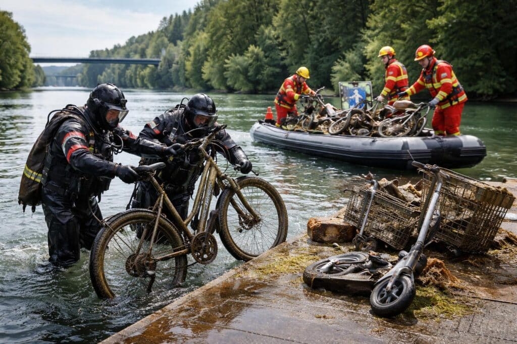 Sperrmüll aus Drau geholt