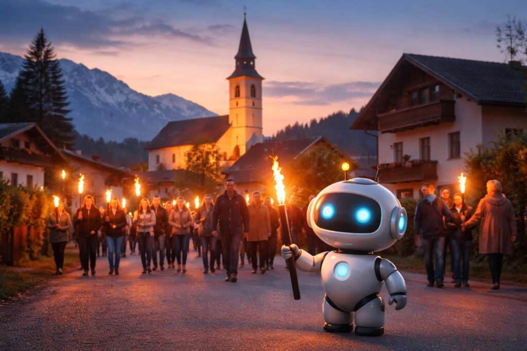 Traditioneller Fackelumzug in Pribelsdorf