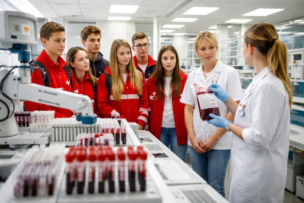 Rotes Kreuz: Jugend aus Völkermarkt blickte hinter die Kulissen der Blutspendezentrale