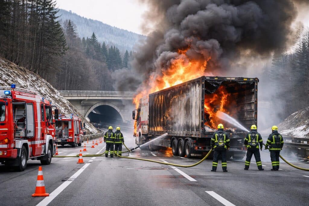 Brand auf der Südautobahn