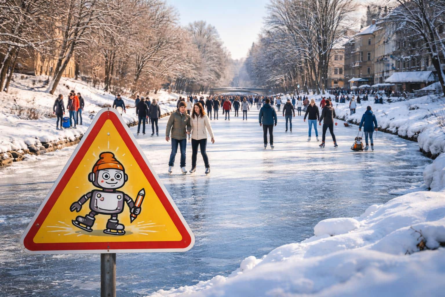 Eislaufen am Lendkanal ab Freitag möglich