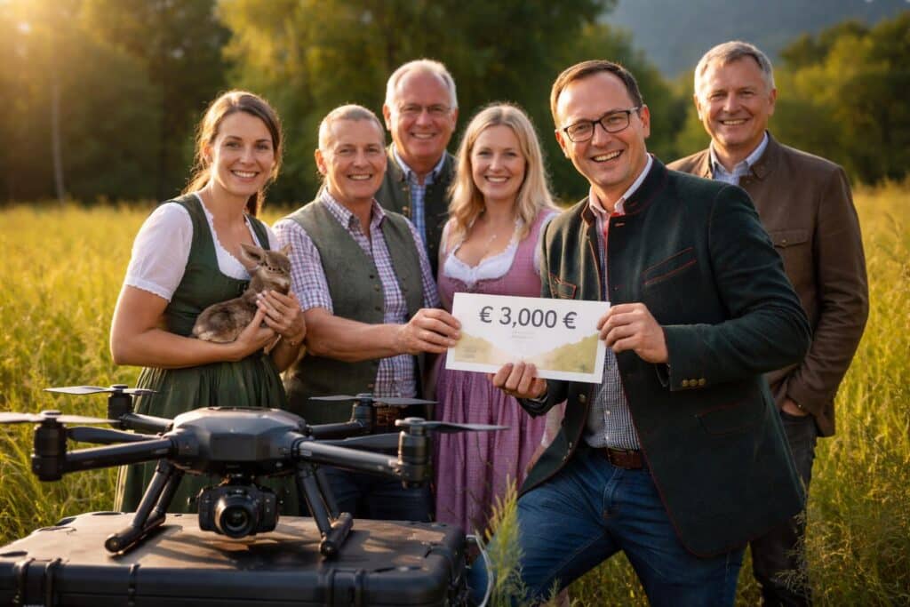 3.000 Euro für Rehkitzrettung in Griffen übergeben