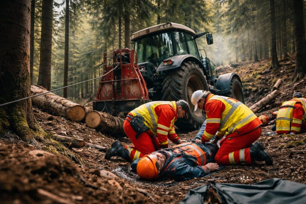 Schwerverletzter nach Forstunfall