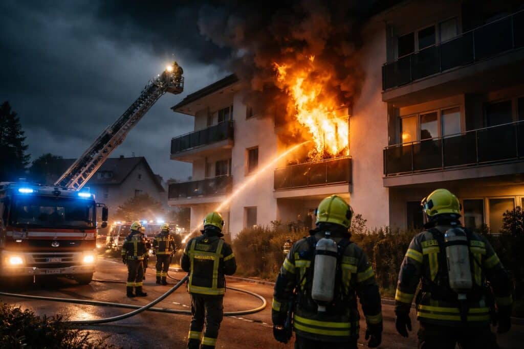 Toter in brennender Wohnung gefunden