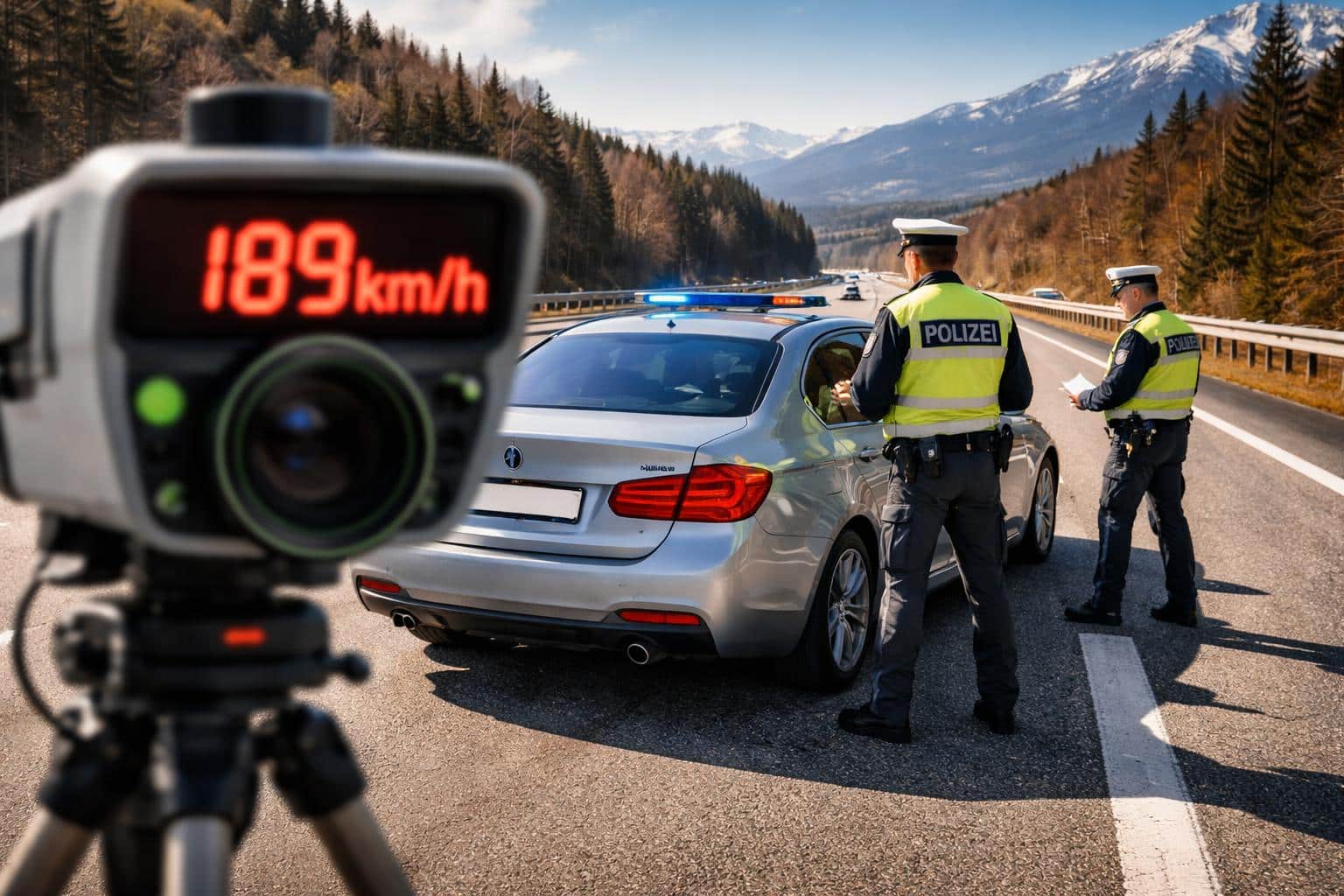 Mit 190 km/h auf der A2 gestoppt
