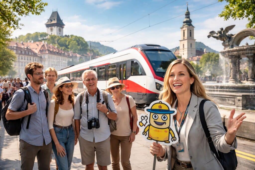 Mit Koralmbahn zu kostenlosen Stadtführungen nach Graz und Klagenfurt