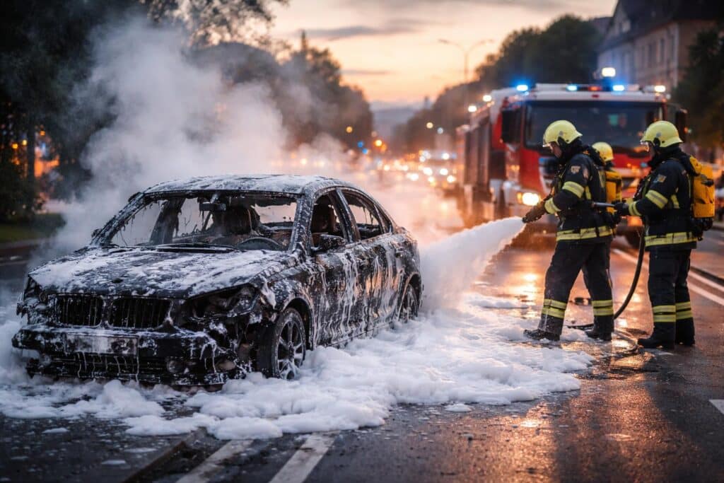Fahrzeug in Völkermarkt vollständig ausgebrannt
