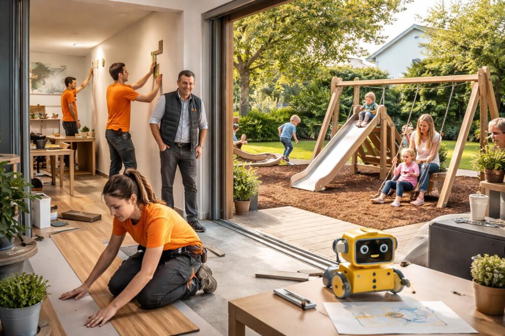 OBI und Kiwanis helfen Mutter-Kind-Wohnen