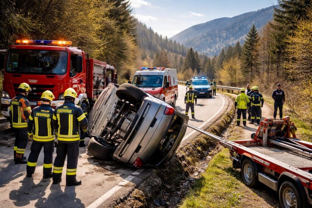 Verkehrsunfall am Ossiachberg