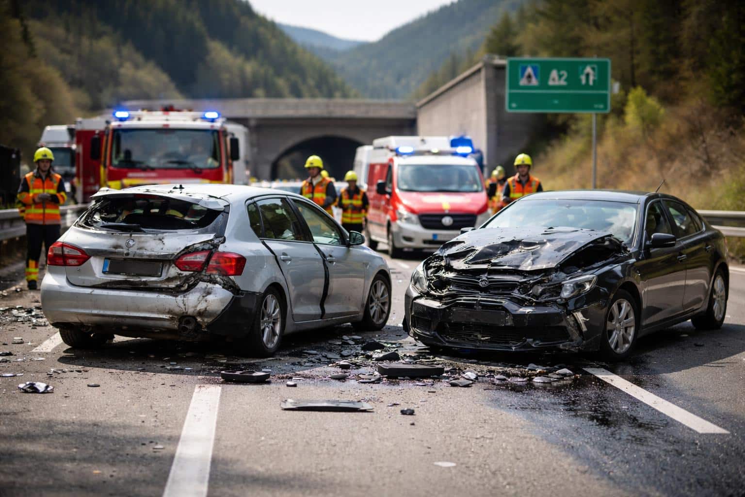 Verkehrsunfall mit Personenschaden auf der A2