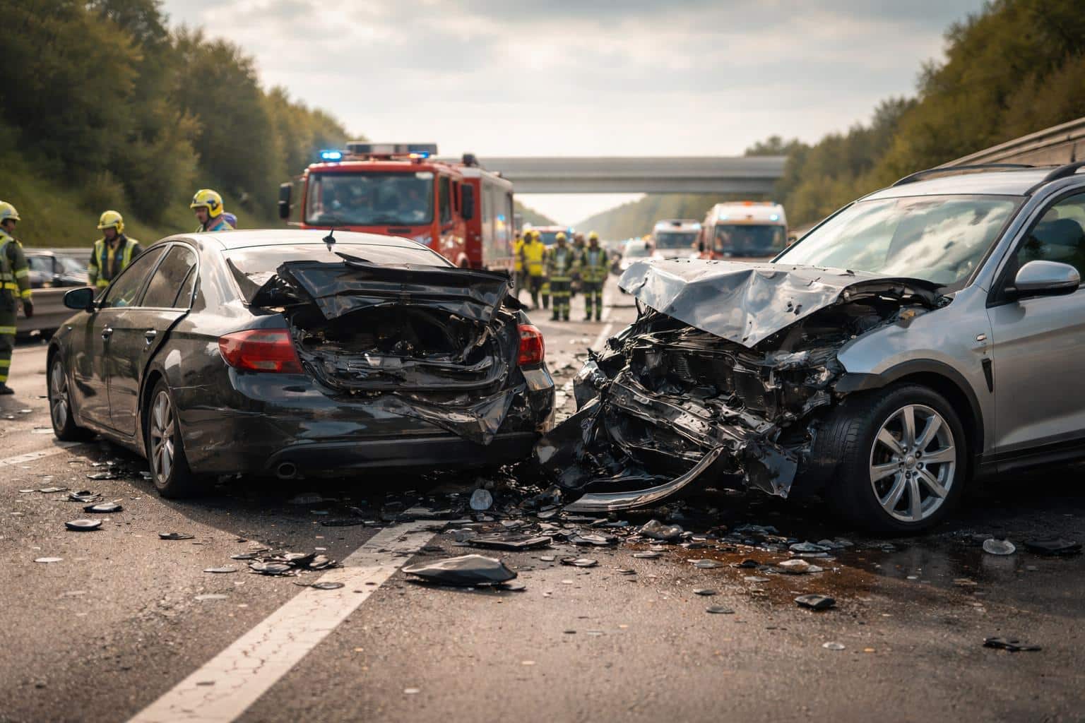 Staubildung führte zu schwerem Auffahrunfall