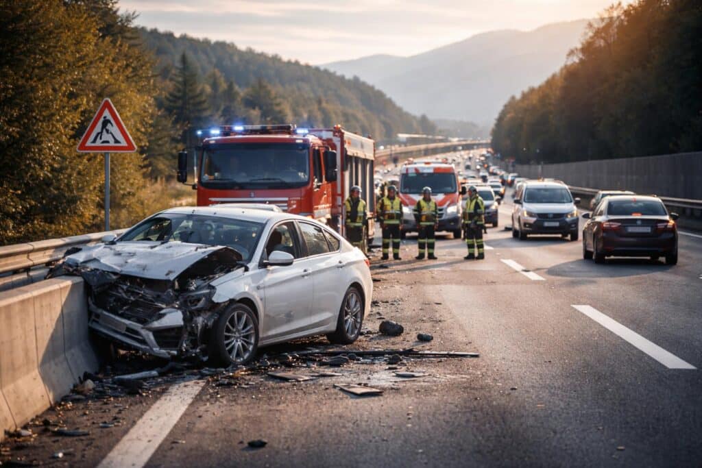 Verkehrsunfall mit Sachschaden auf der Südautobahn