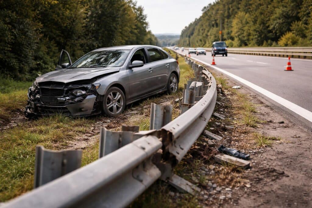 Wegen Sekundenschlafs von A2 abgekommen
