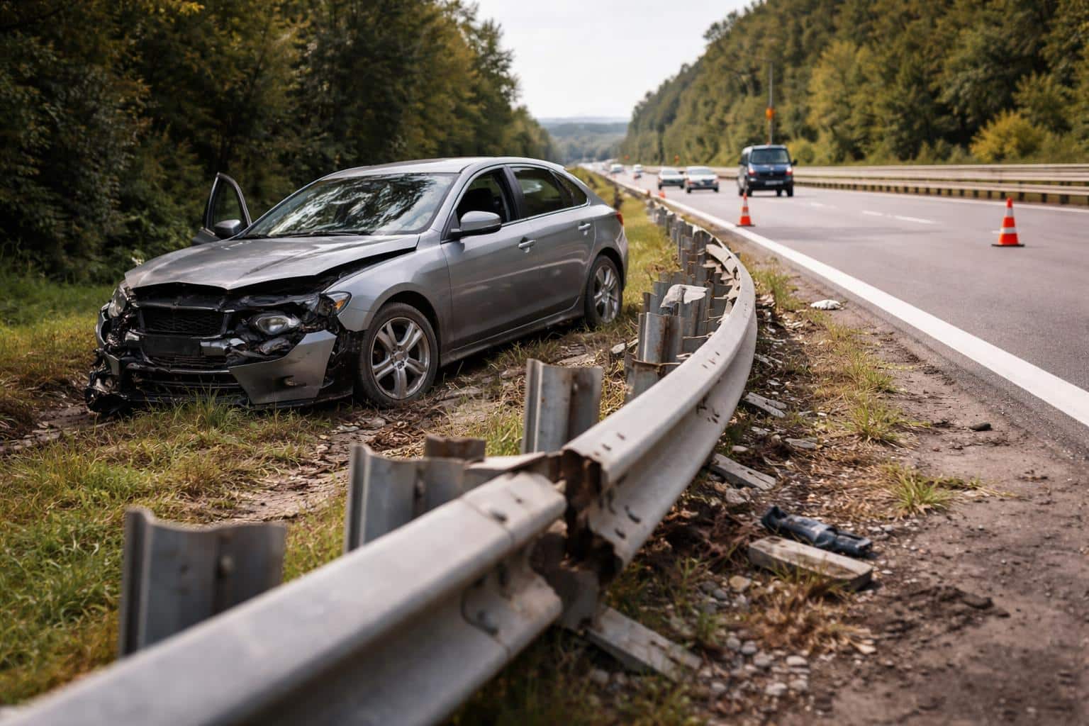 Wegen Sekundenschlafs von A2 abgekommen
