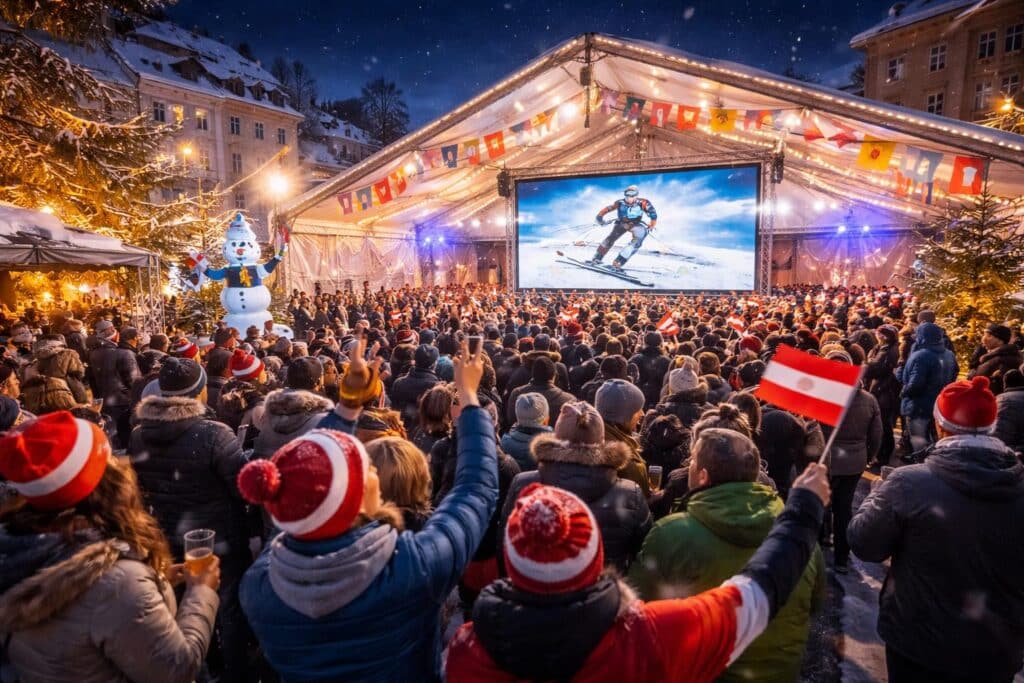 Winter-Public-Viewing zu Olympia
