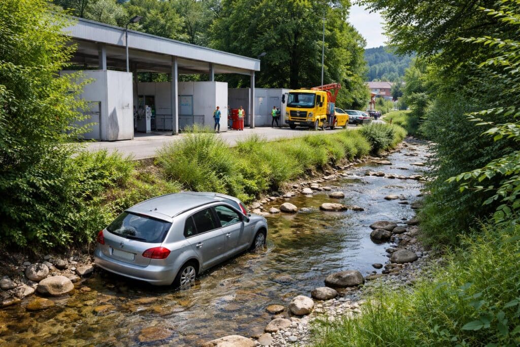 Auto rollt in Wimitzbach