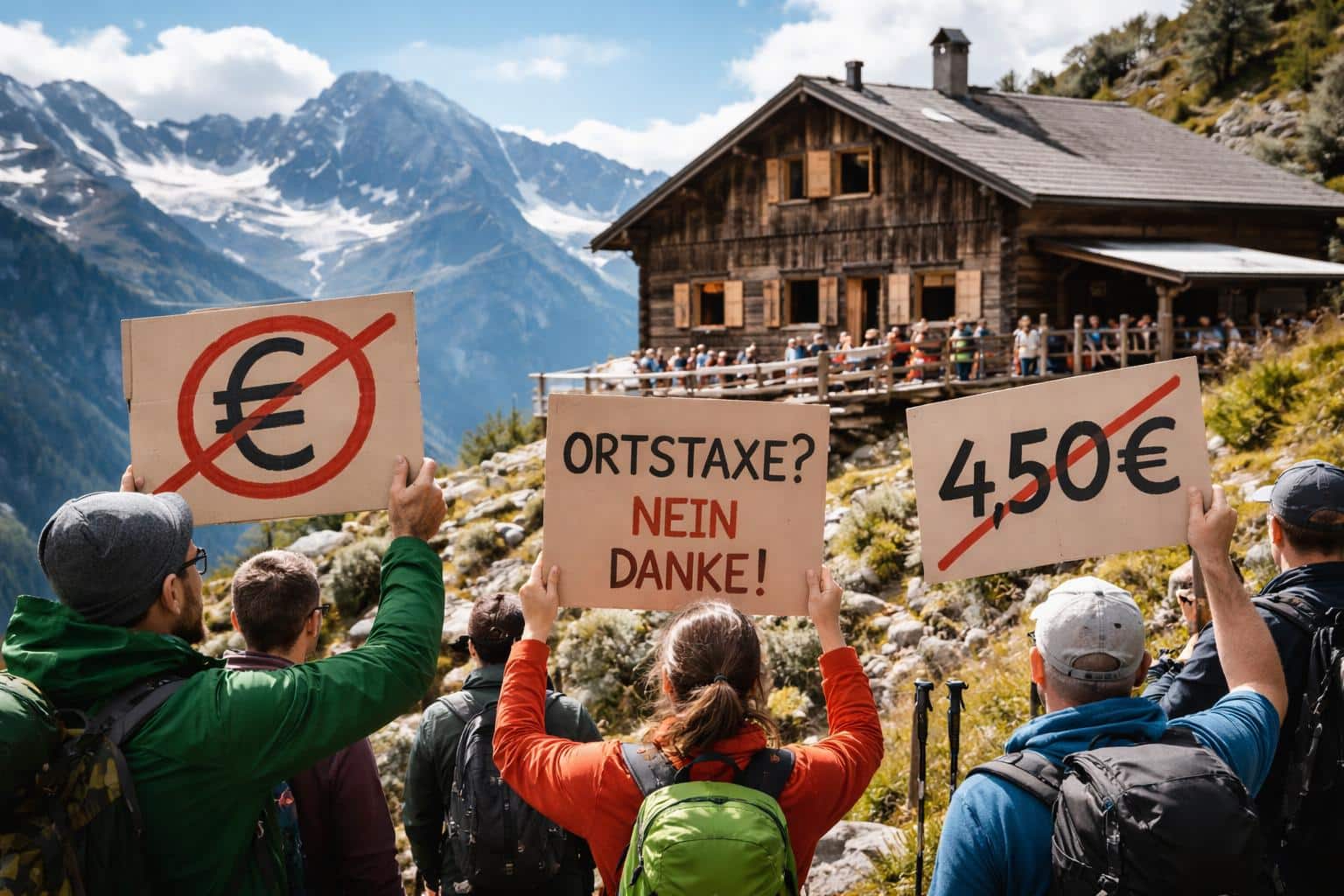 Protest gegen Ortstaxe für Schutzhütten