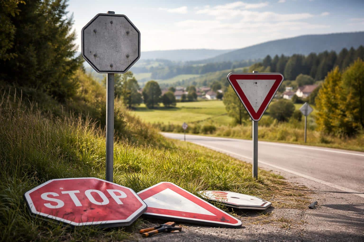 17 Verkehrsschilder gestohlen
