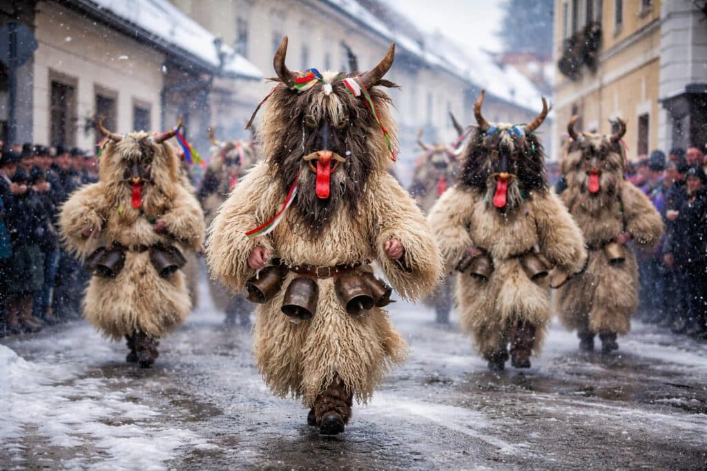 Mit Glocken gegen den Winter: Kurenti zogen wieder durch Bleiburg
