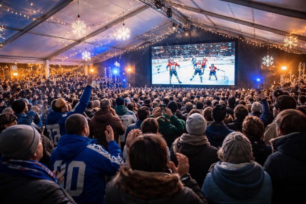 VSV-Match live im Winterzelt