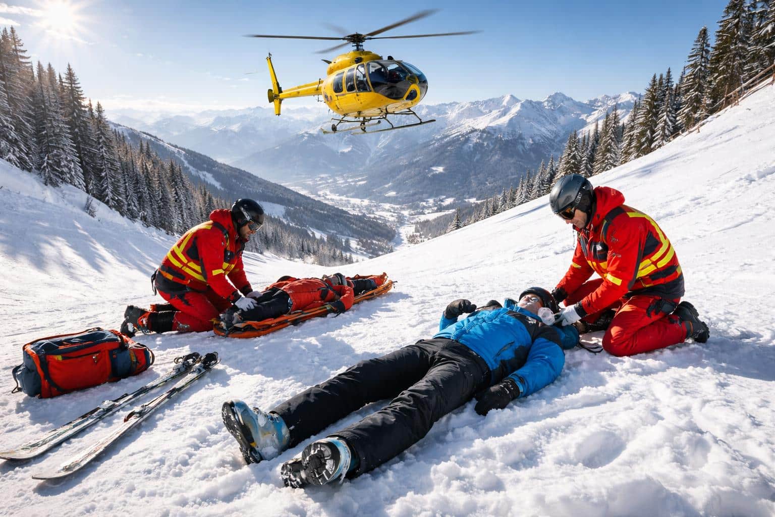 Zwei Skifahrer nach Kollision bewusstlos