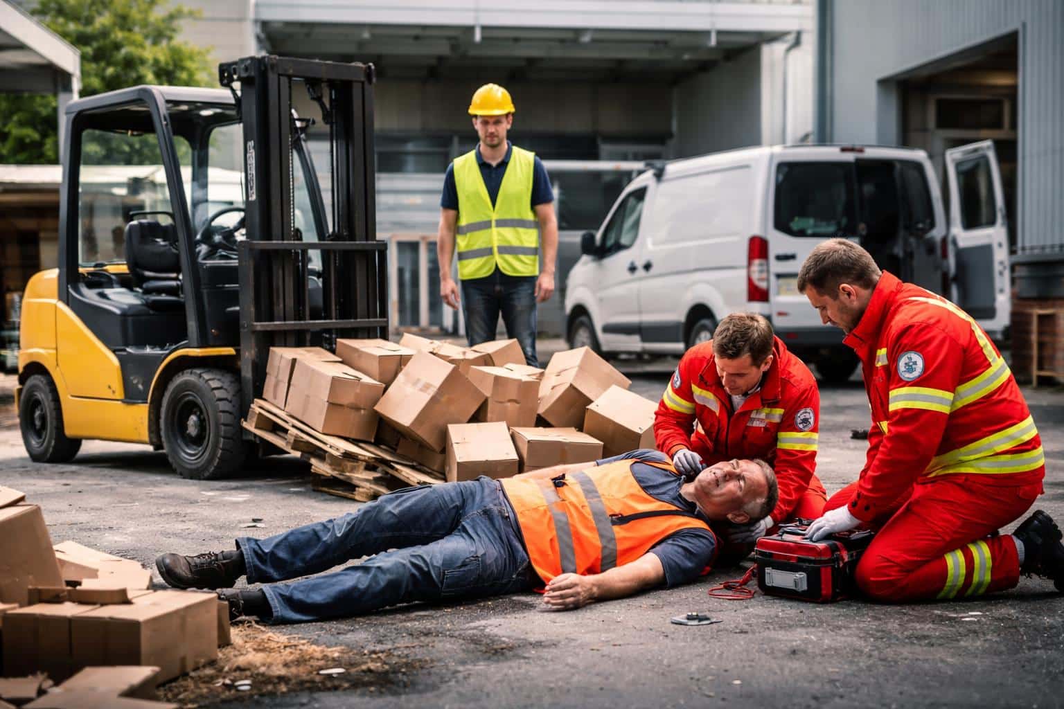 Arbeiter bei Staplerunfall verletzt