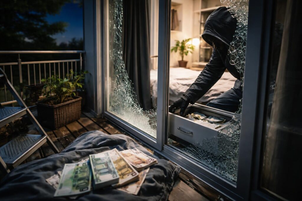 Einbruch über Balkon: Bargeld gestohlen