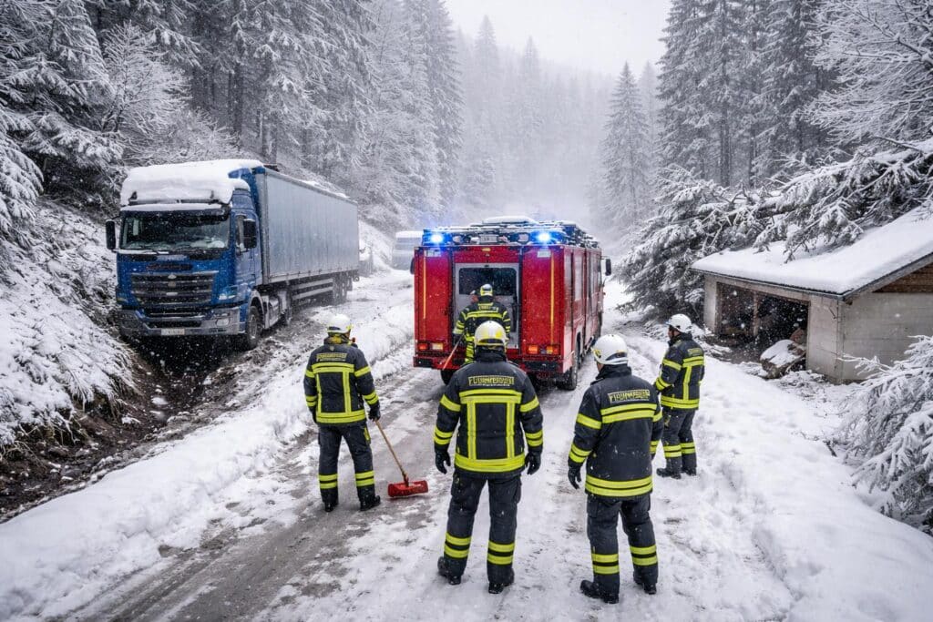 Drei Einsätze nach starkem Schneefall