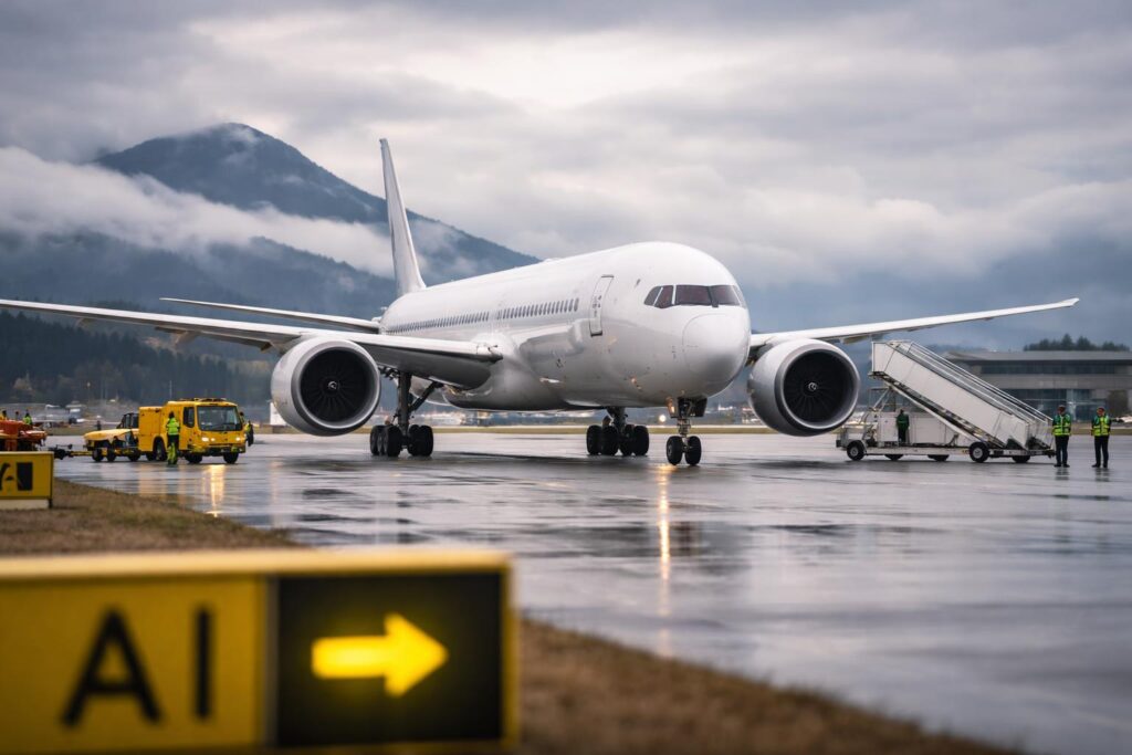 Dreamliner erstmals in Klagenfurt gelandet